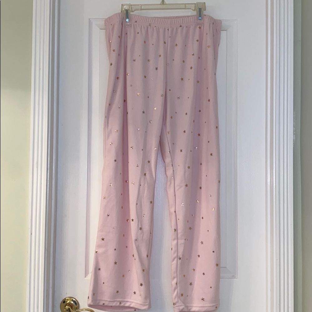 NWOT Disney Long Pink Pajama Pants w/ Gold Stars